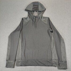HYLETE Performance Hoodie Mens Large Gray Pullover Stretch Training Gym Thumbhol